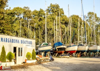 Boats in Margarona Boatyard, Preveza, Greece
